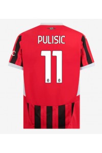 AC Milan Christian Pulisic #11 Voetbaltruitje Thuis tenue 2024-25 Korte Mouw